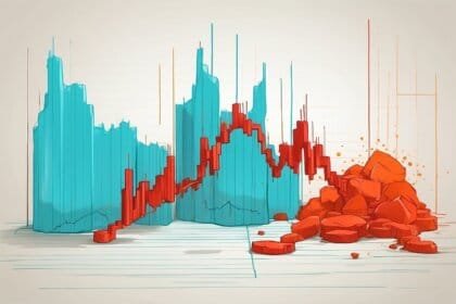 Default a sketch of a fallen trading chart with bitcoin dump r 1